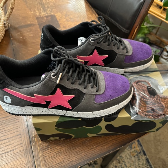 Bape Other - New Bapesta size 12 bapes purple pink grey